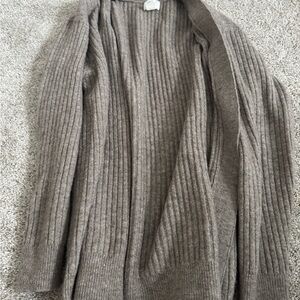H&M Taupe Ribbed Women's Cardigan
